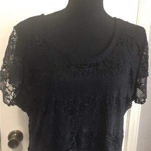 Shannon Ford New York Black Embroidered Blouse Size 2X